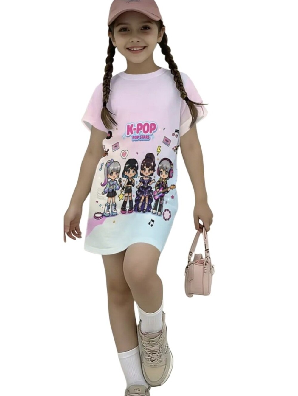 K-POP Graphic Pastel Kid's Dress